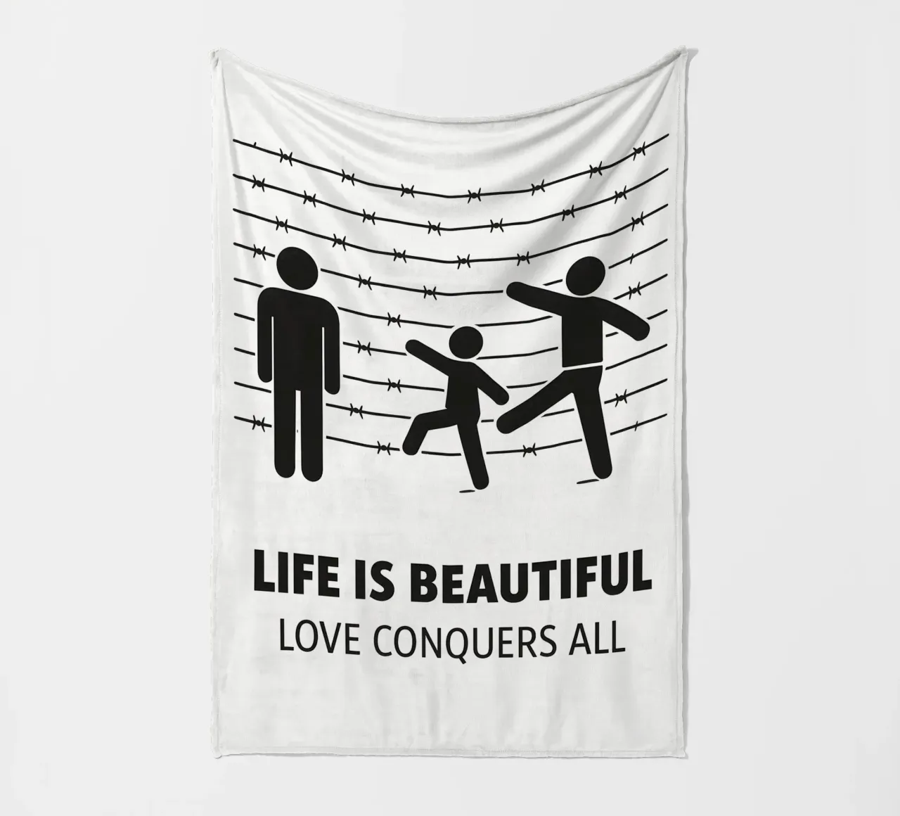 Life is Beautiful Print coperta in pile da MoviesArt