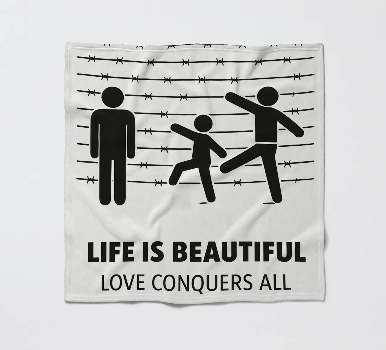 Life is Beautiful Print coperta in pile da MoviesArt
