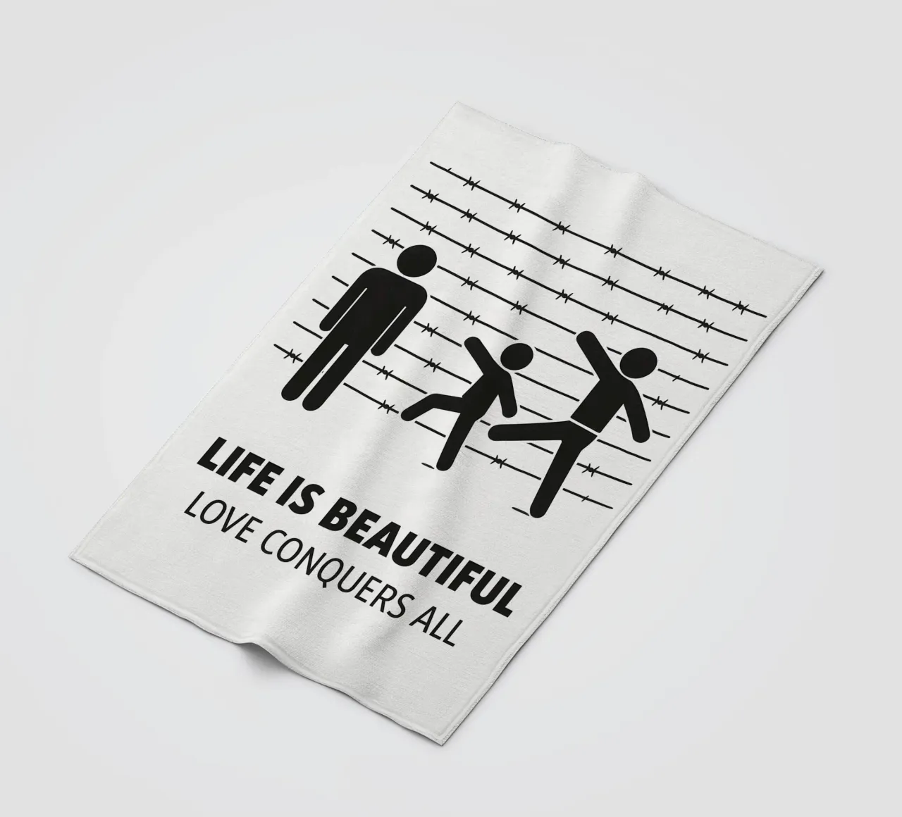 Life is Beautiful Print coperta in pile da MoviesArt
