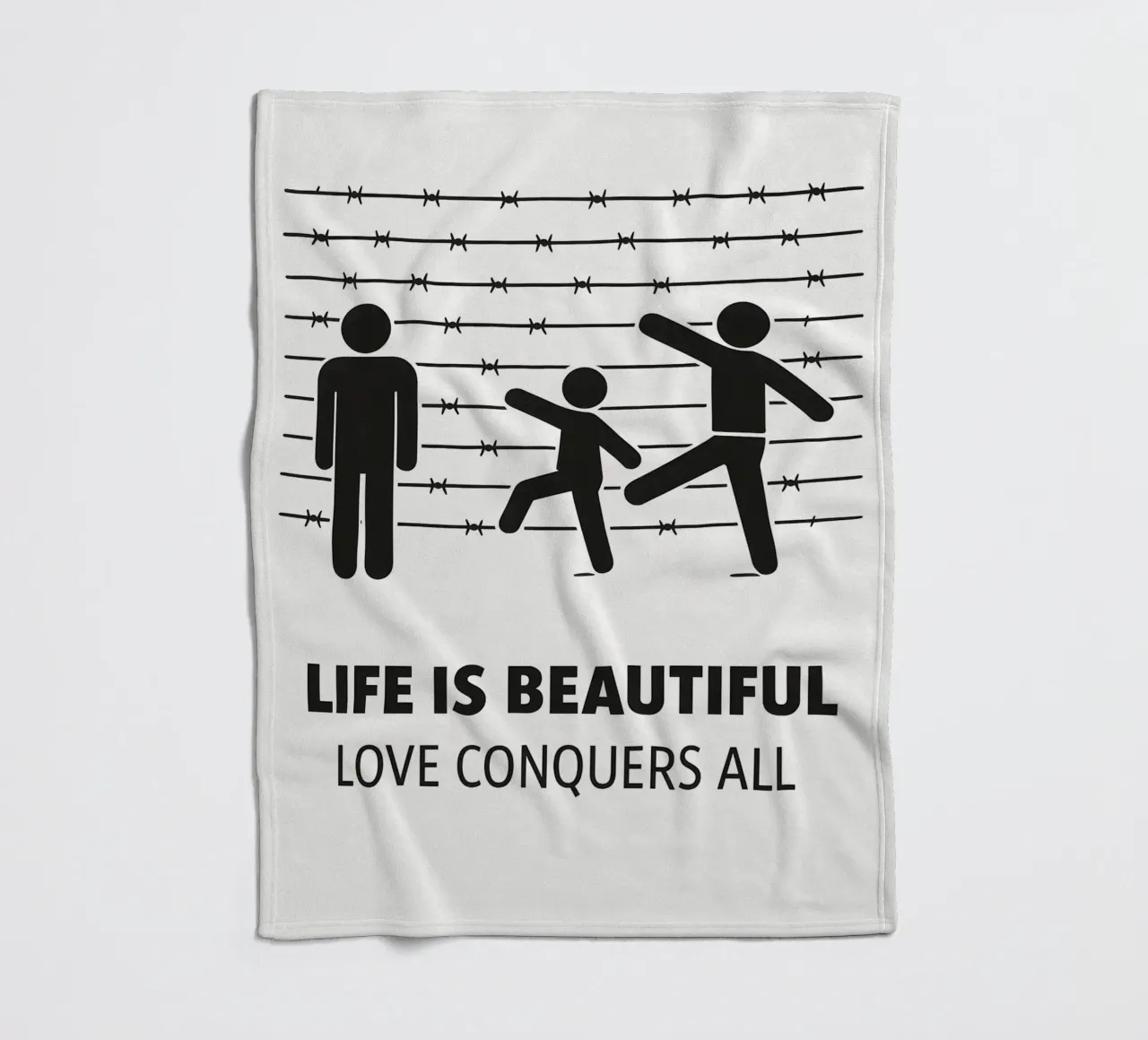 Life is Beautiful Print coperta in pile da MoviesArt