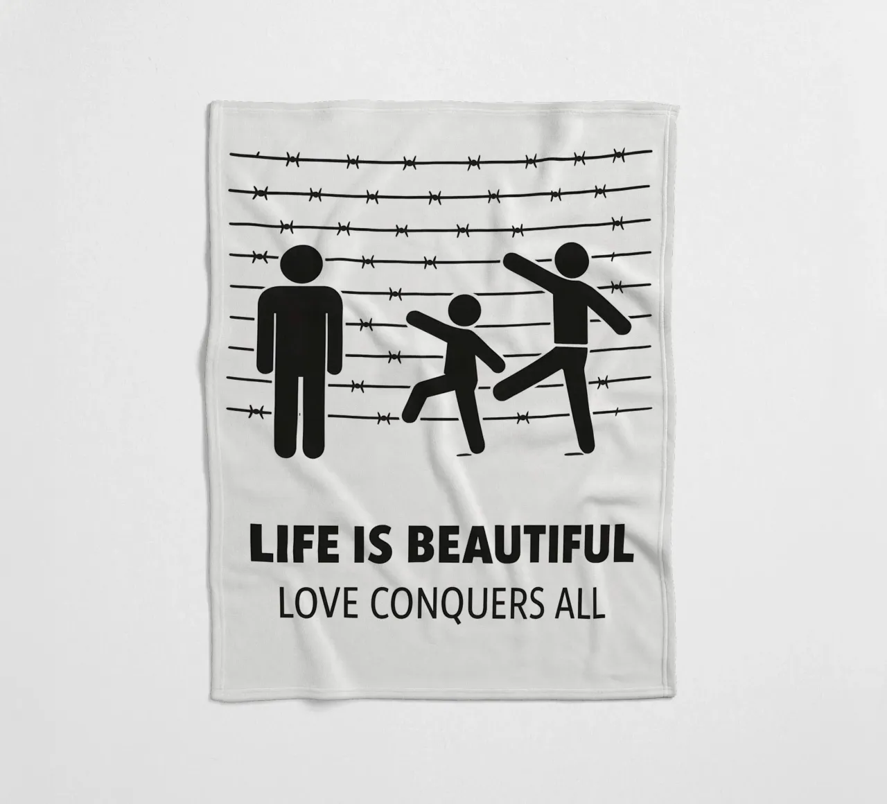 Life is Beautiful Print coperta in pile da MoviesArt