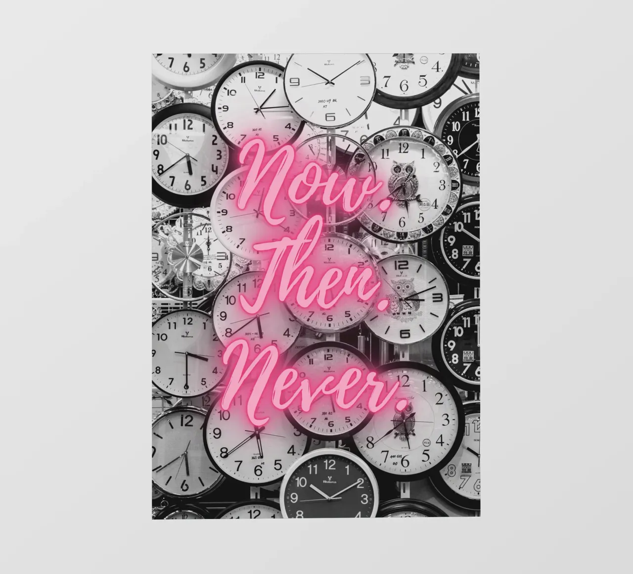 NOW. THEN. NEVER pvc cover by Einfach Uebel