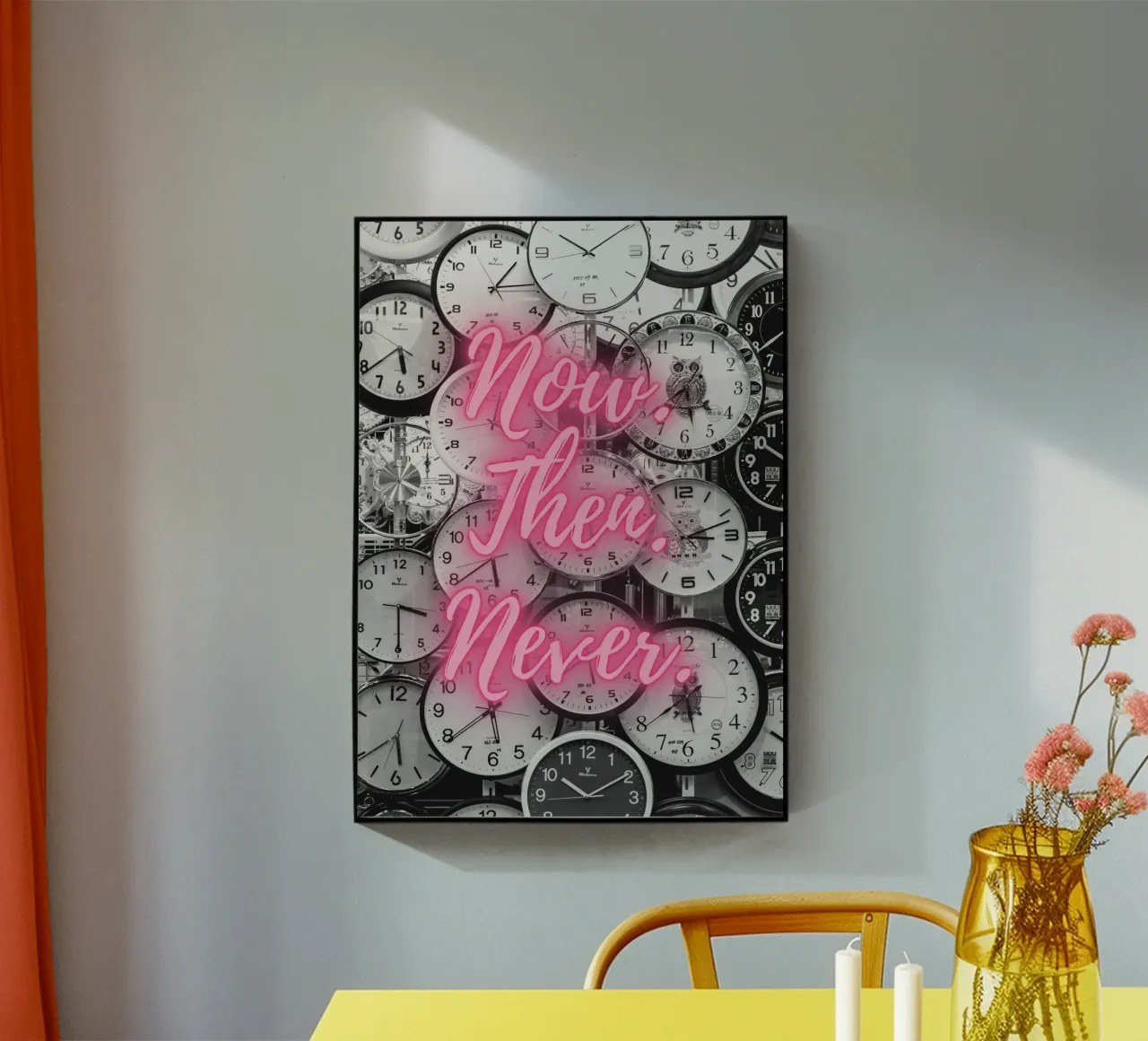 NOW. THEN. NEVER plexiglass da Einfach Uebel