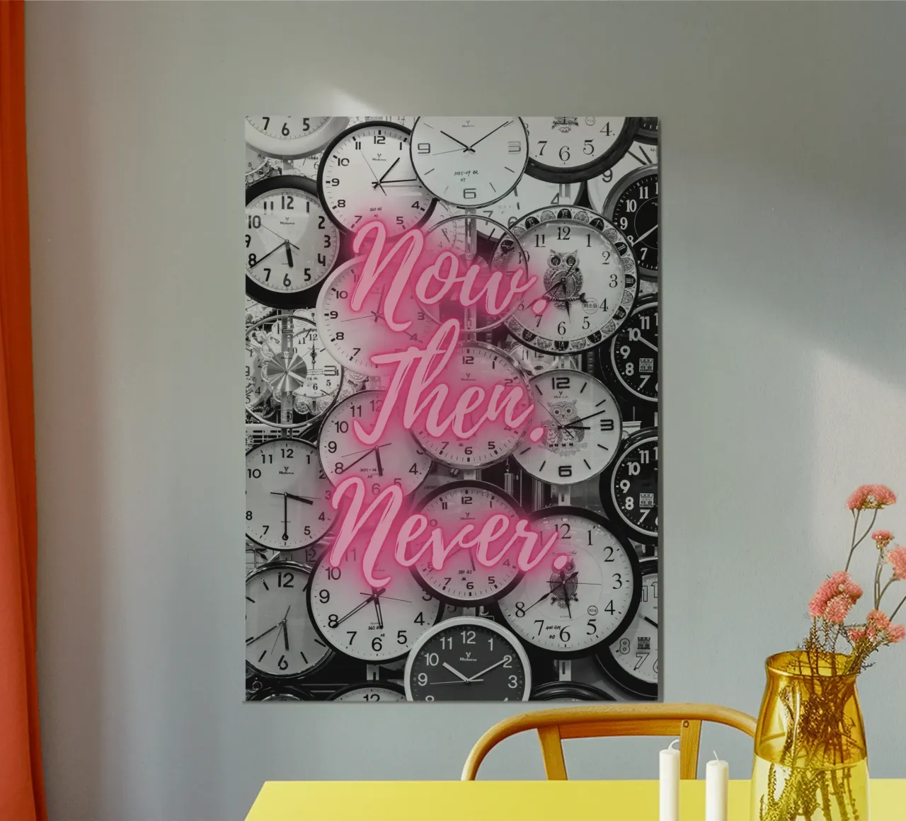 NOW. THEN. NEVER alu-dibond by Einfach Uebel