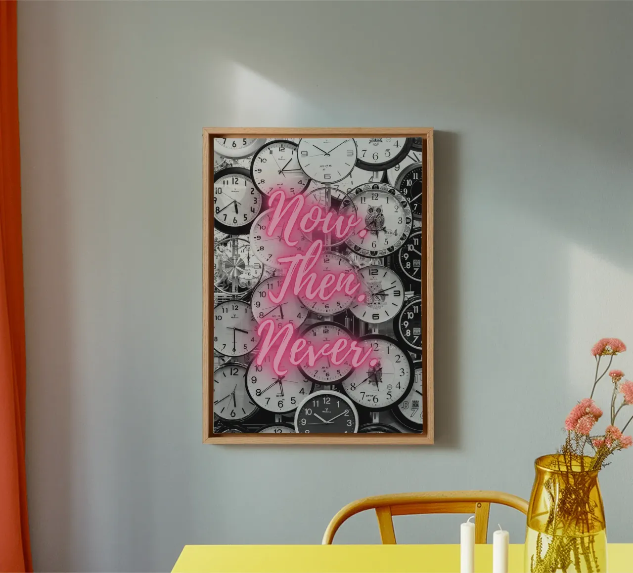 NOW. THEN. NEVER canvas by Einfach Uebel