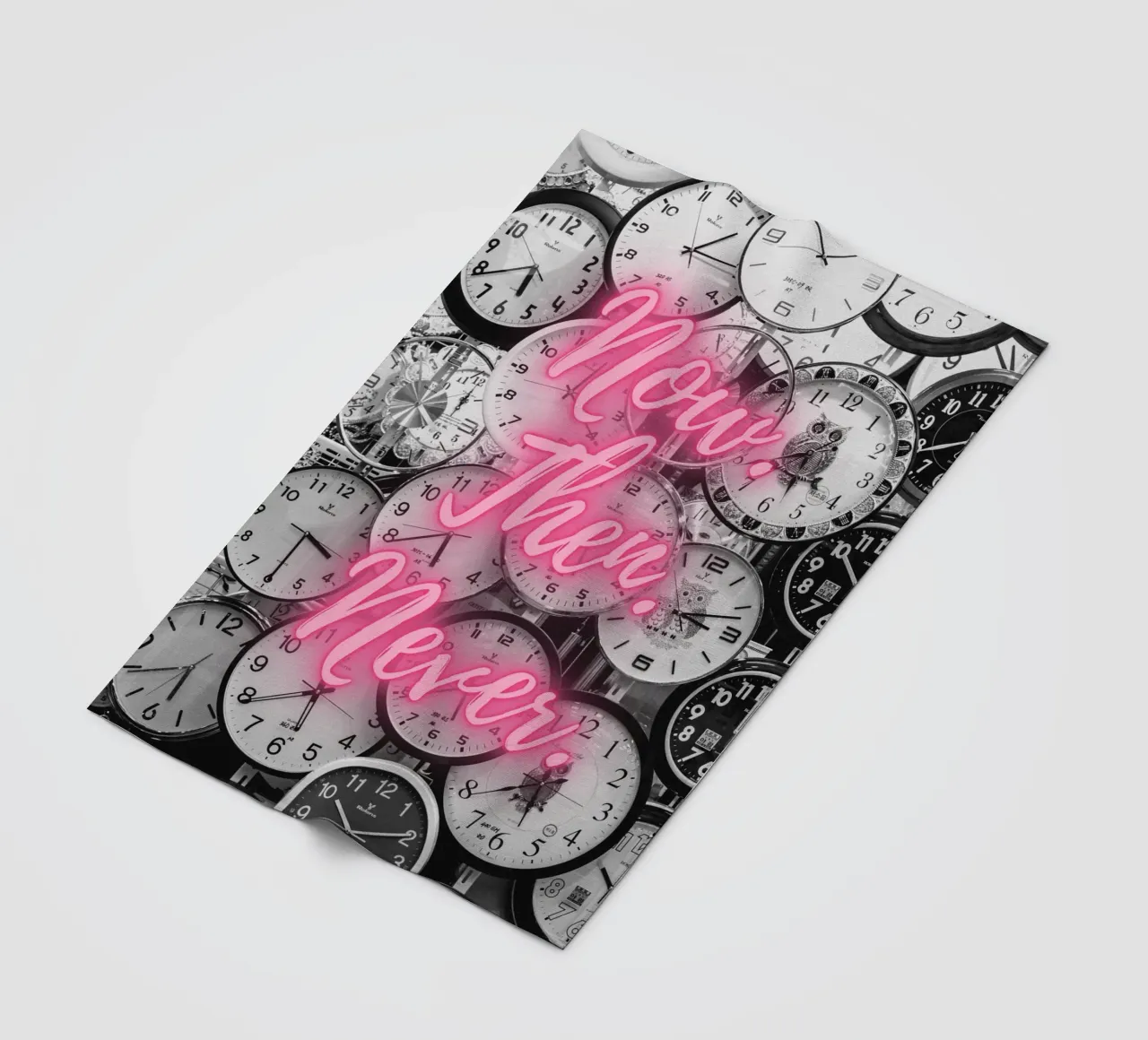 NOW. THEN. NEVER fleece blanket by Einfach Uebel