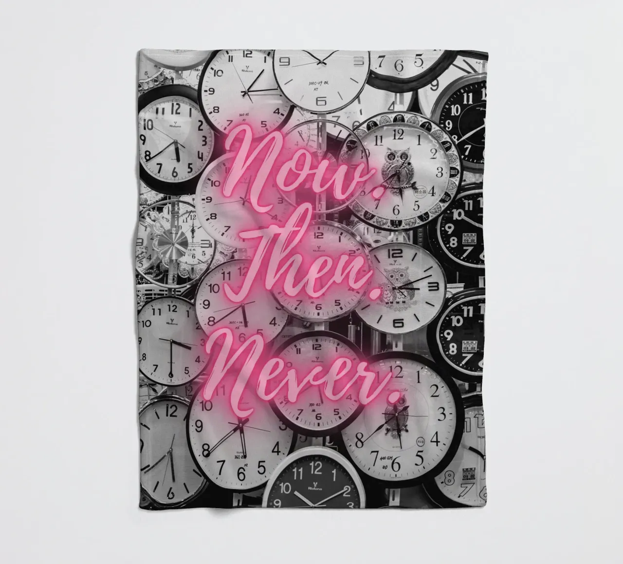 NOW. THEN. NEVER fleece blanket by Einfach Uebel
