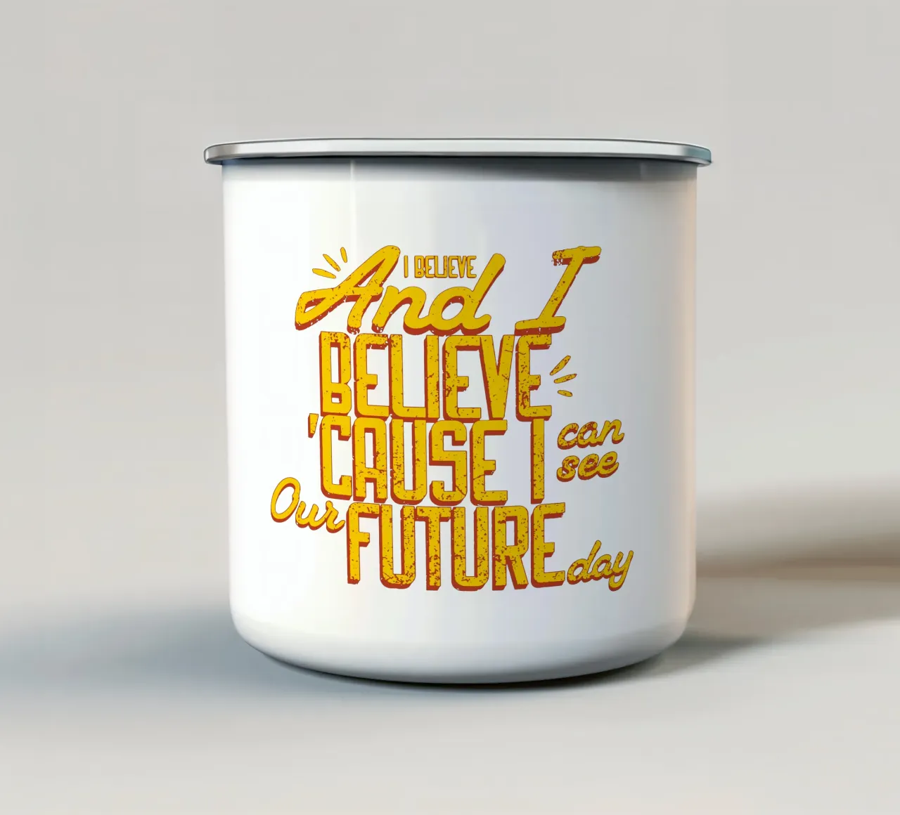I nostri giorni futuri tazza in smalto da Gunawan Rb