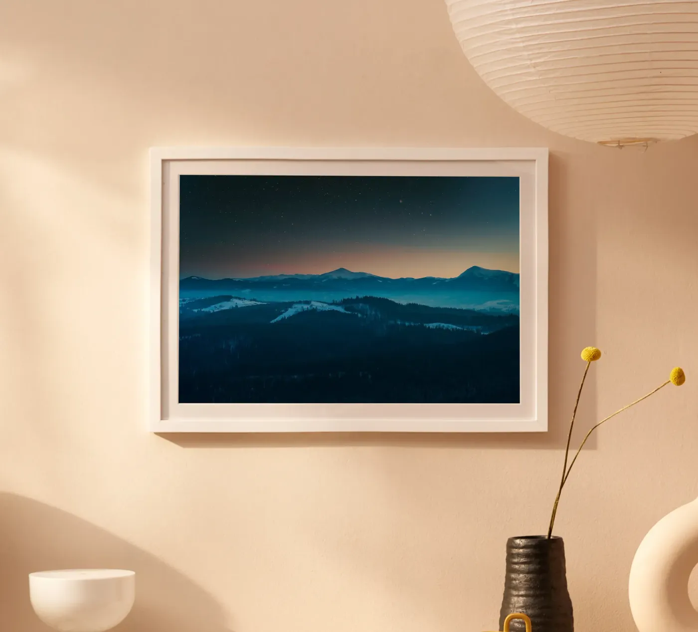 montagna notte poster da Bleu