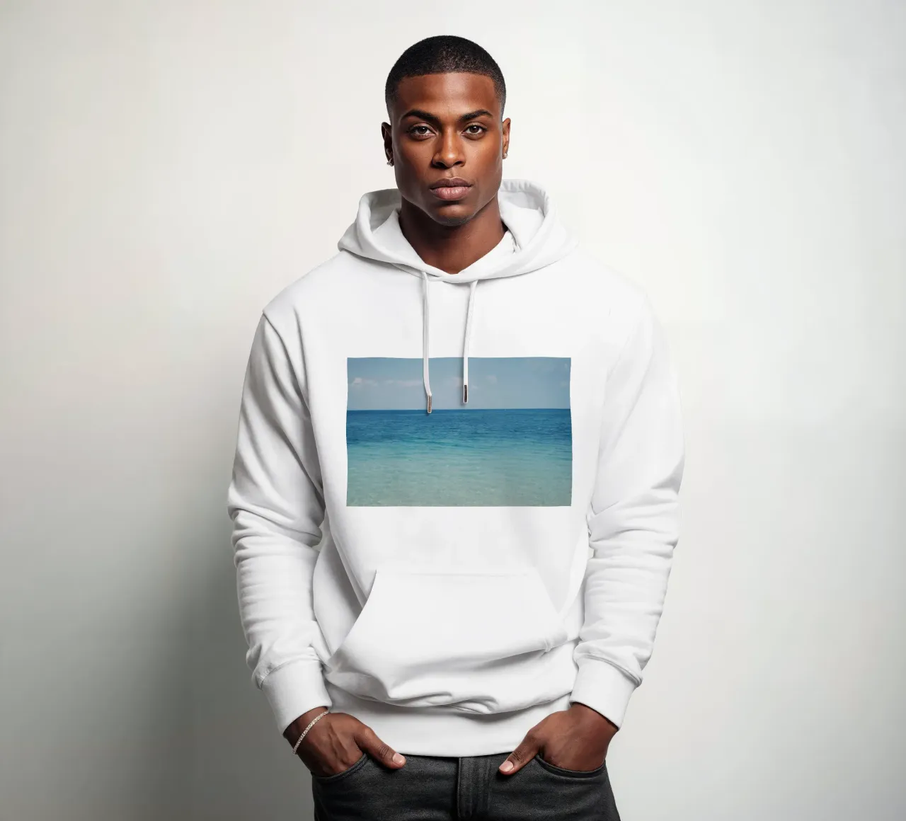 orizzonte oceanico felpa con cappuccio da Bleu