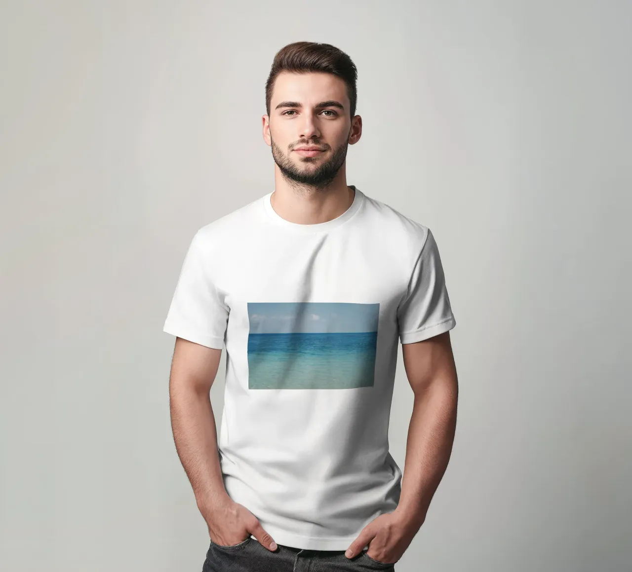 orizzonte oceanico t-shirt da Bleu