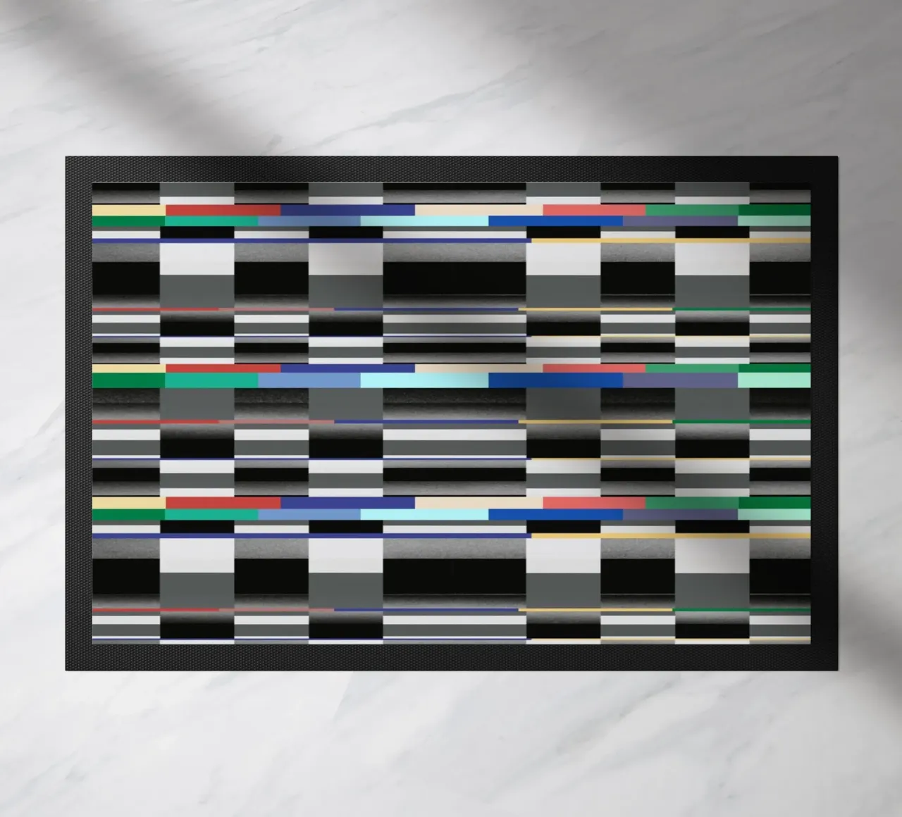 Glitches pattern 11 doormat by Little Dean