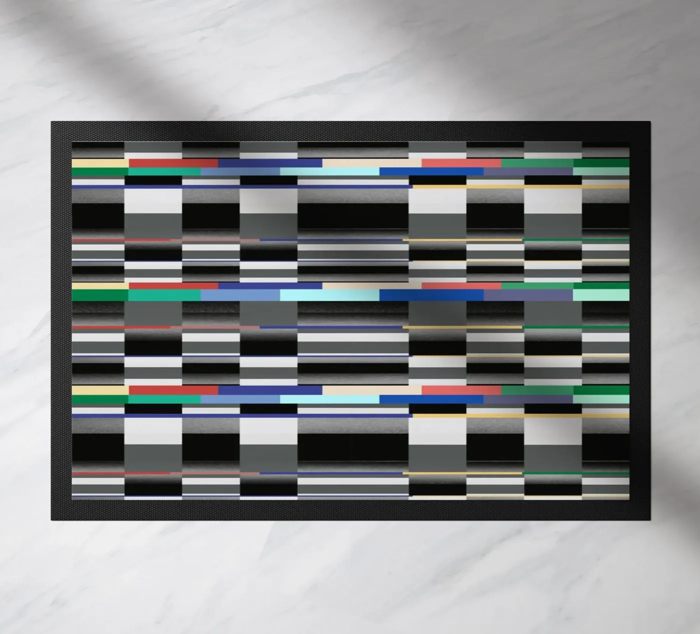 Glitches pattern 11 doormat by Little Dean