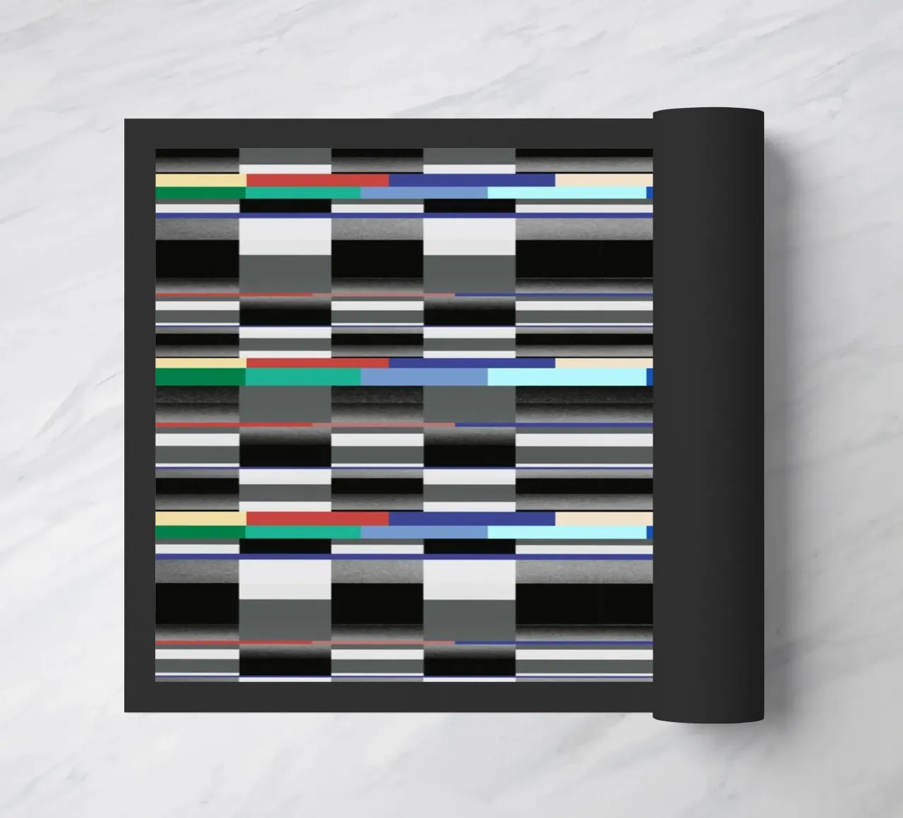 Glitches pattern 11 doormat by Little Dean