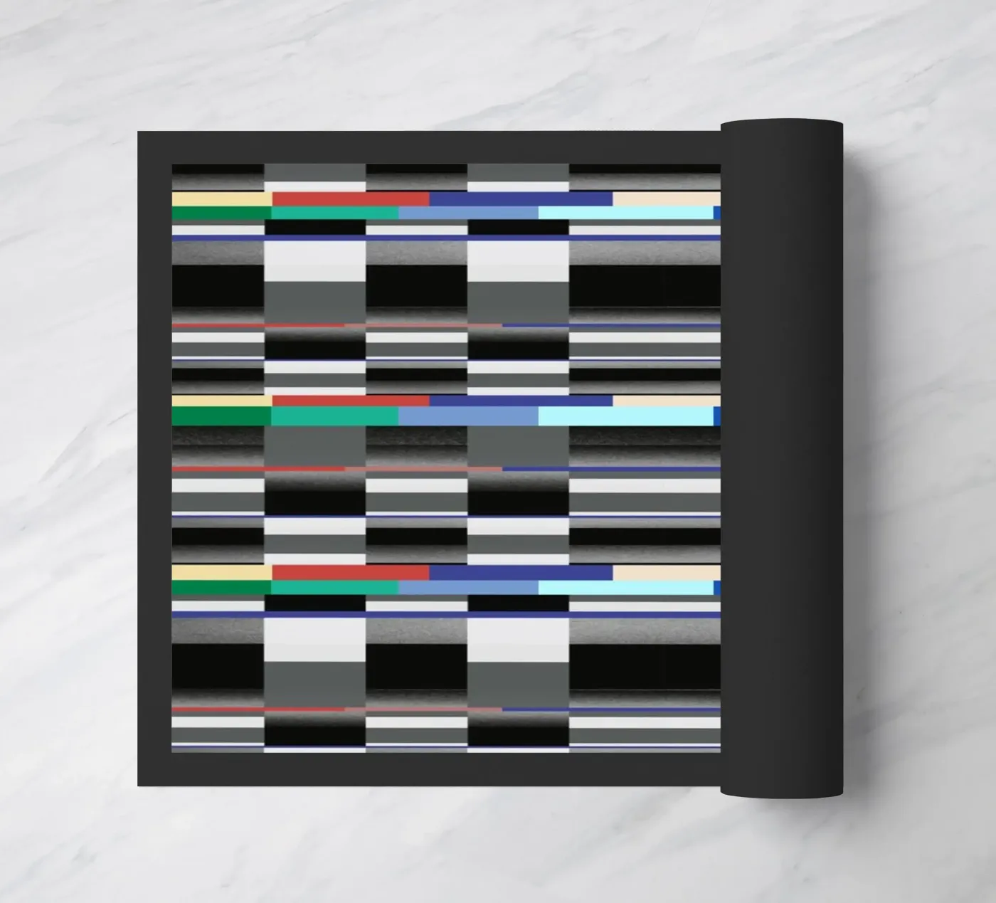 Glitches pattern 11 doormat by Little Dean