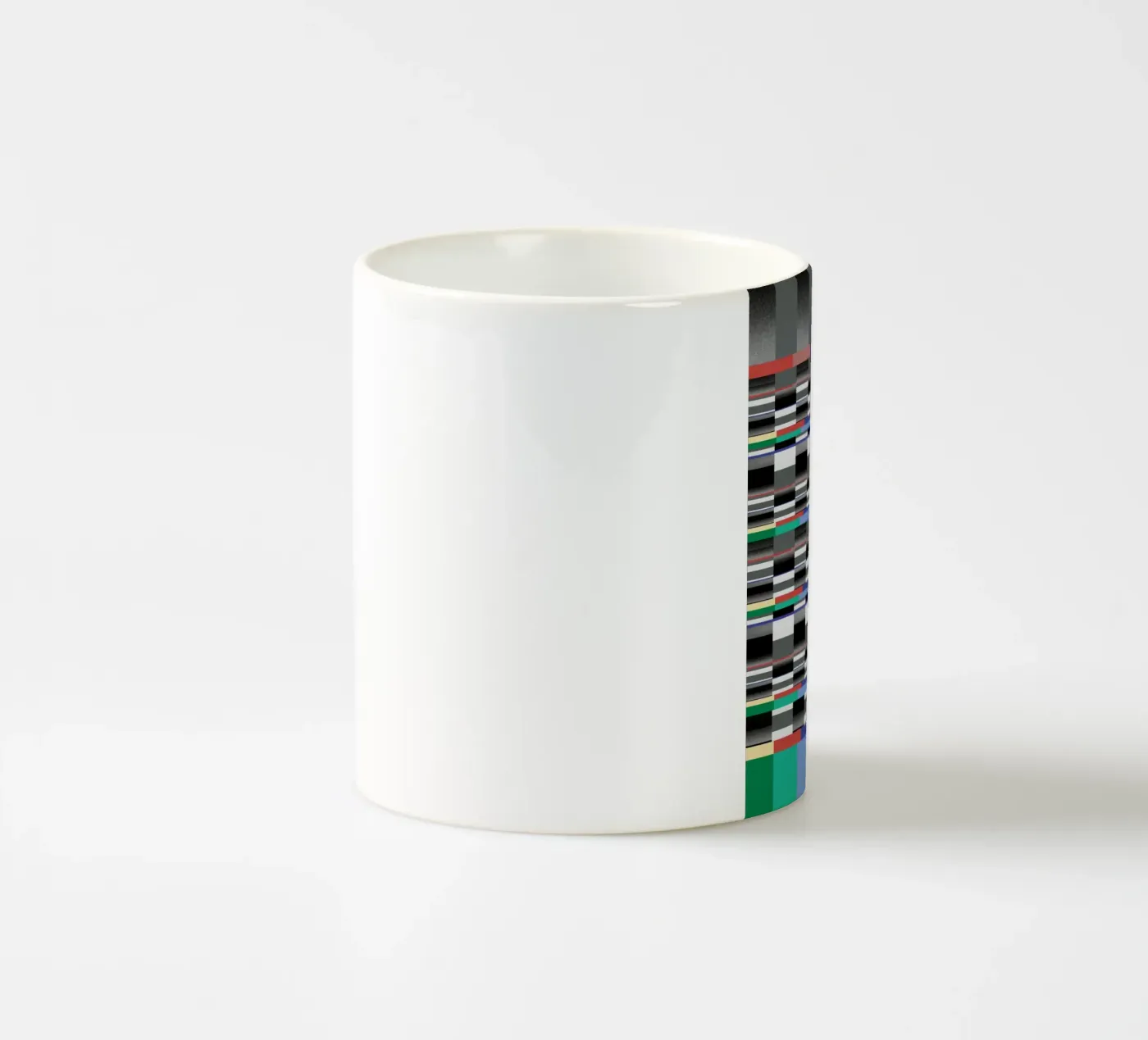 Glitches pattern 11 ceramic mug by Little Dean