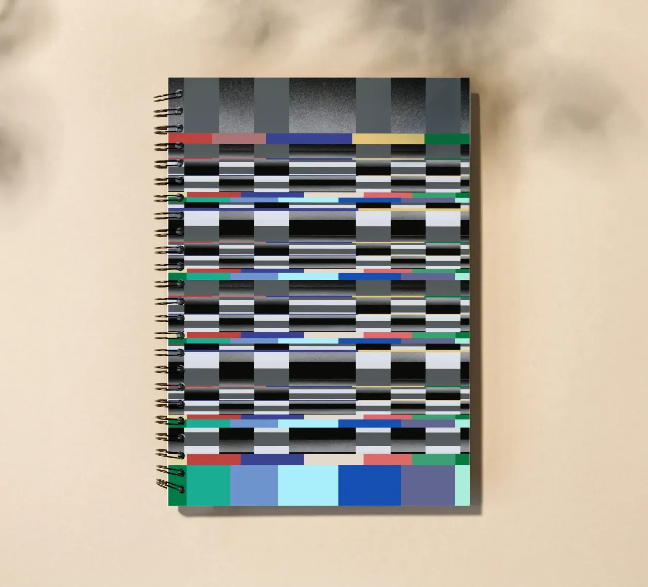 Glitches pattern 11 spiral notebook by Little Dean