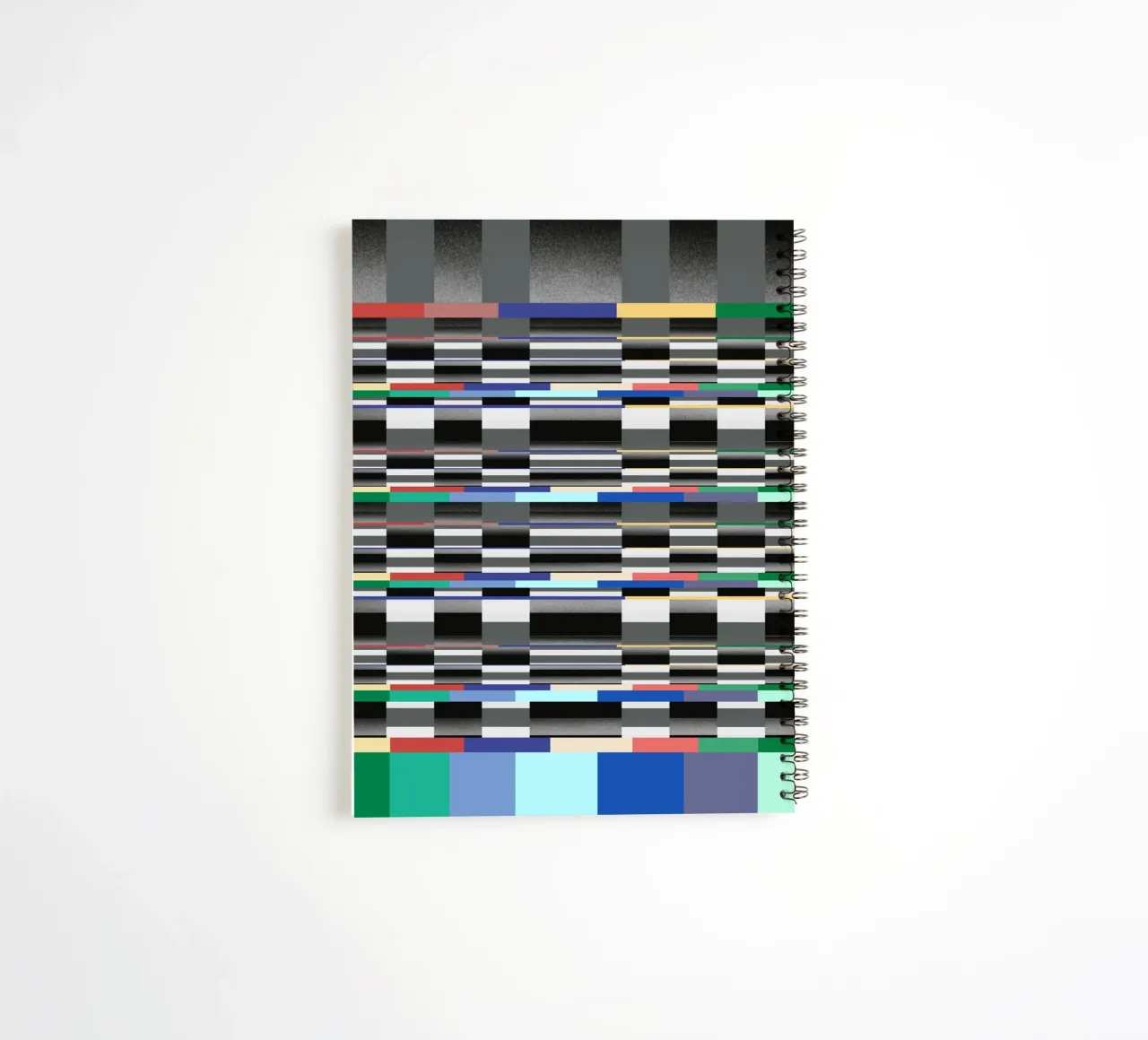 Glitches pattern 11 spiral notebook by Little Dean