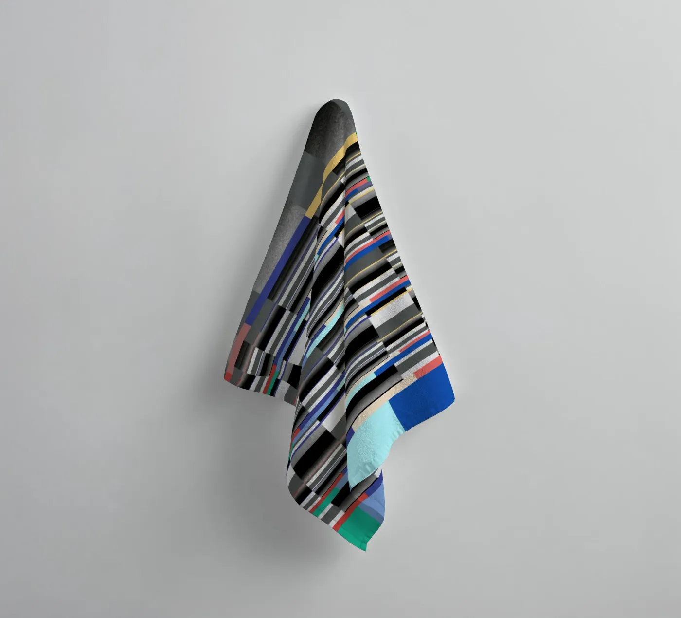 Glitches pattern 11 towel by Little Dean