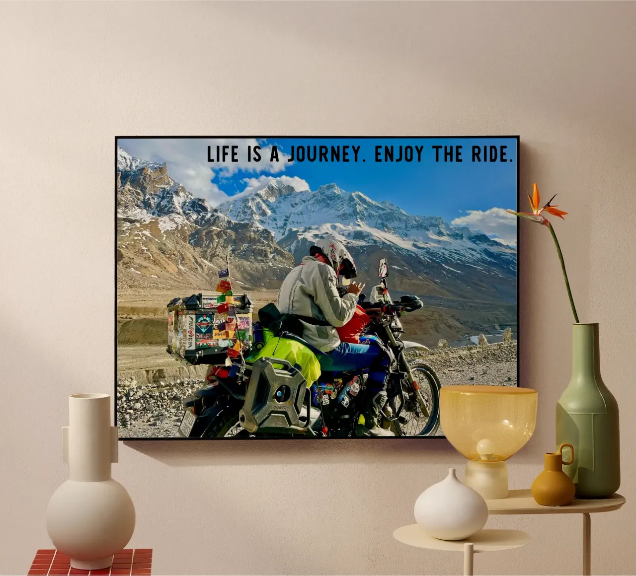 Life is a journey - Enjoy the ride. Himalaya plexiglass da Happy 😃 Art 🎨 by Christine Schnoell
