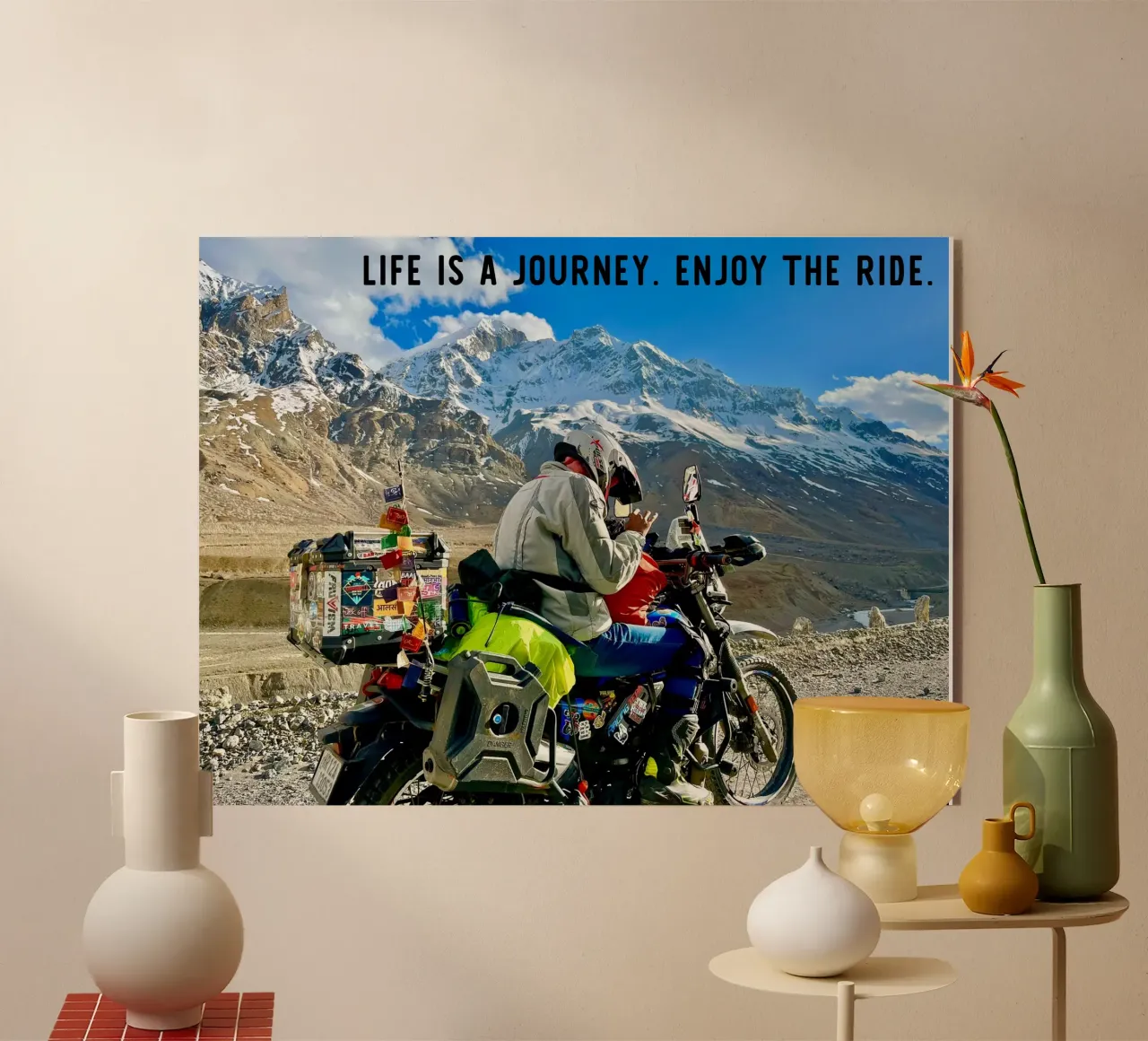 Life is a journey - Enjoy the ride. Himalaya plexiglass da Happy 😃 Art 🎨 by Christine Schnoell