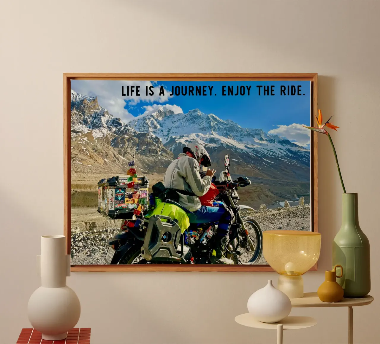 Life is a journey - Enjoy the ride. Himalaya canvas by Happy 😃 Art 🎨 by Christine Schnoell