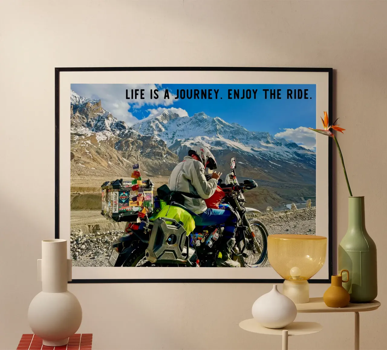 Life is a journey - Enjoy the ride. Himalaya carta hahnemühle da Happy 😃 Art 🎨 by Christine Schnoell