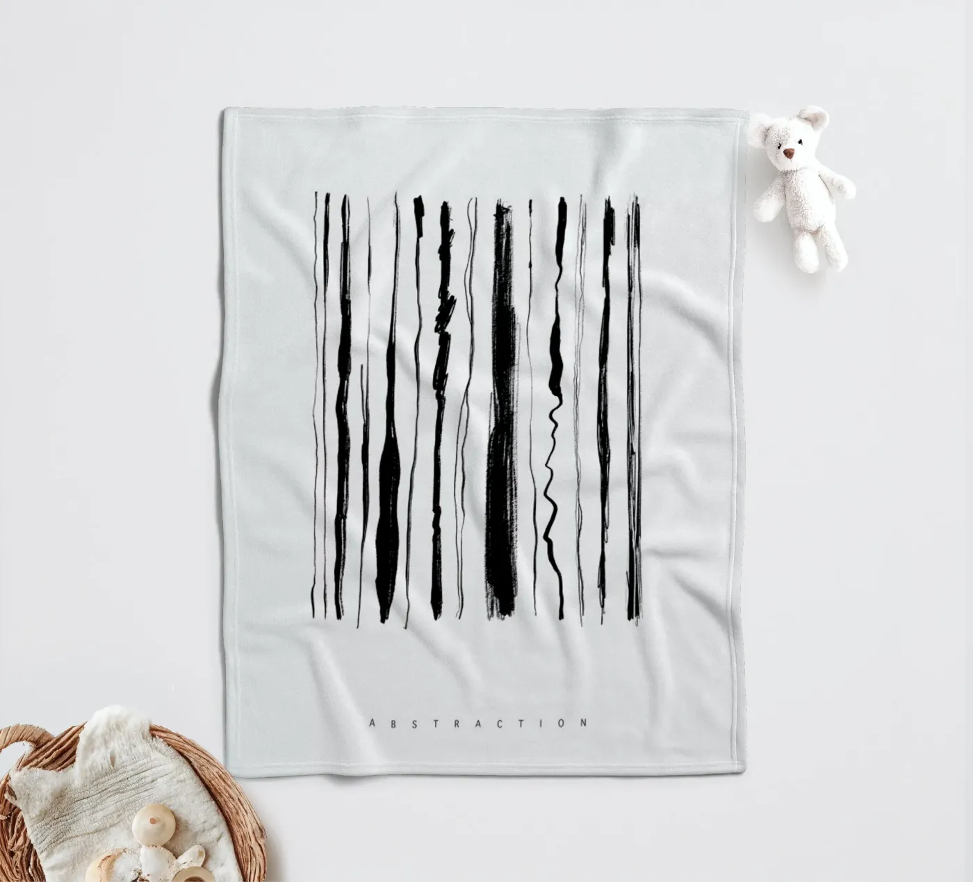 Abstraction fleecedeken van Graphite