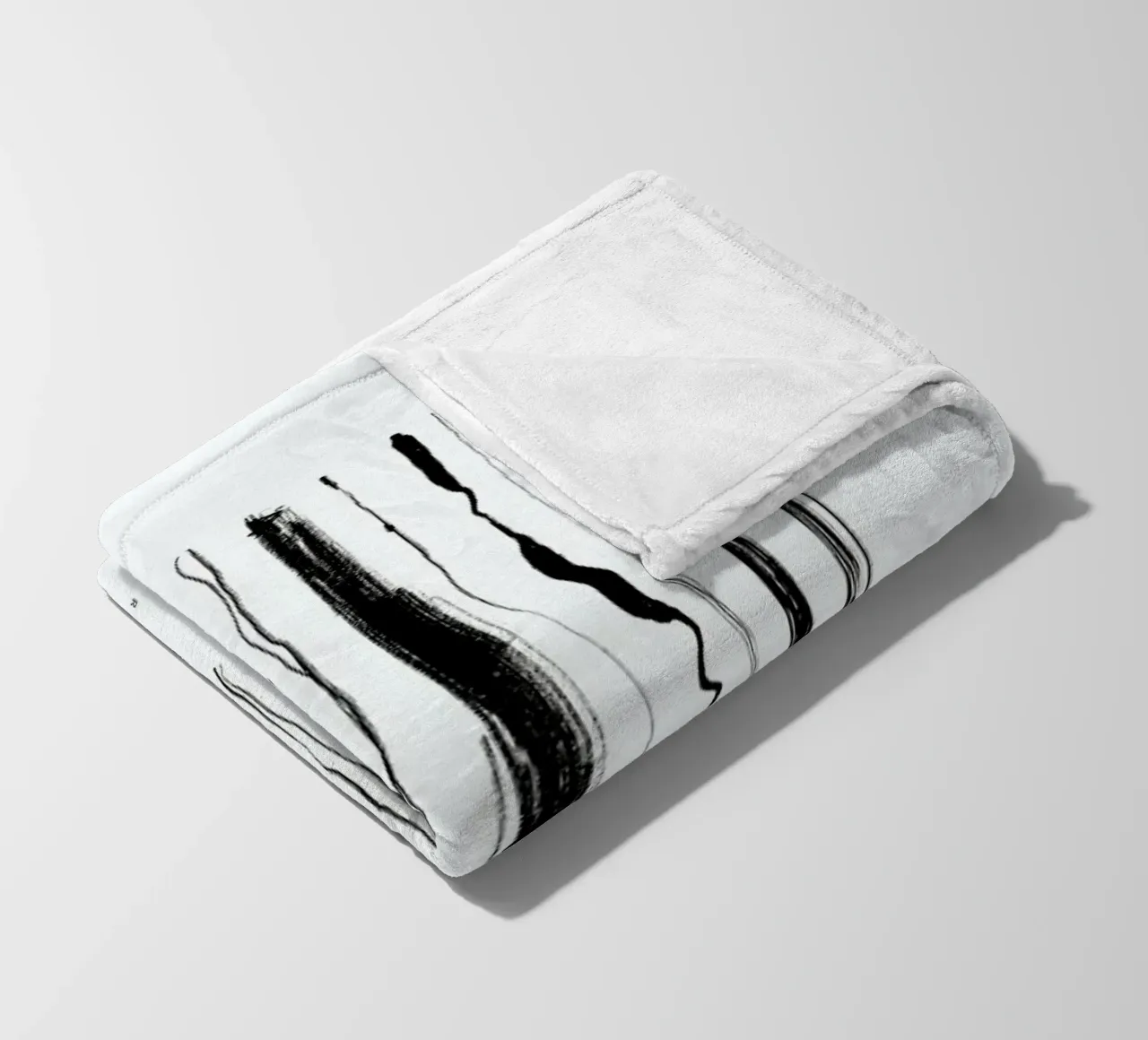 Abstraction fleecedeken van Graphite