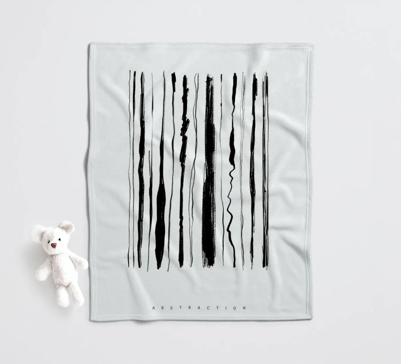 Abstraction fleecedeken van Graphite