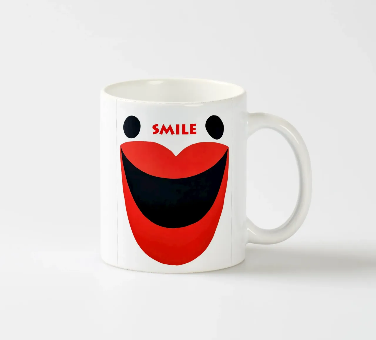Sorriso | Volto sorridente astratto tazza in ceramica da Autofocus