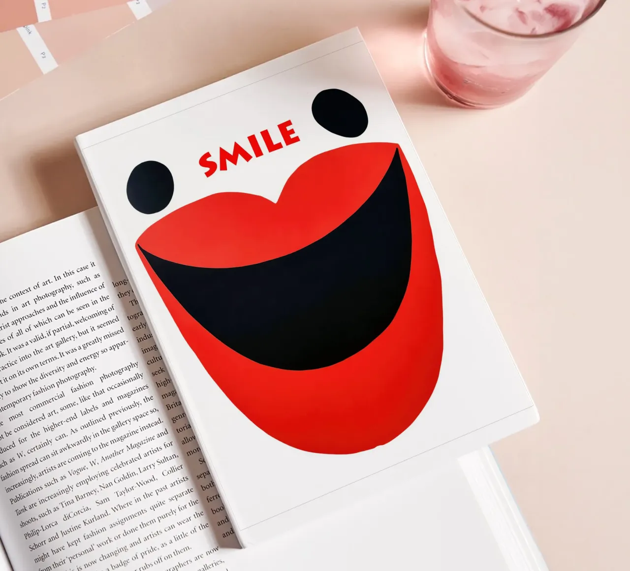 Smile | Abstract smiling face notebook by Autofocus