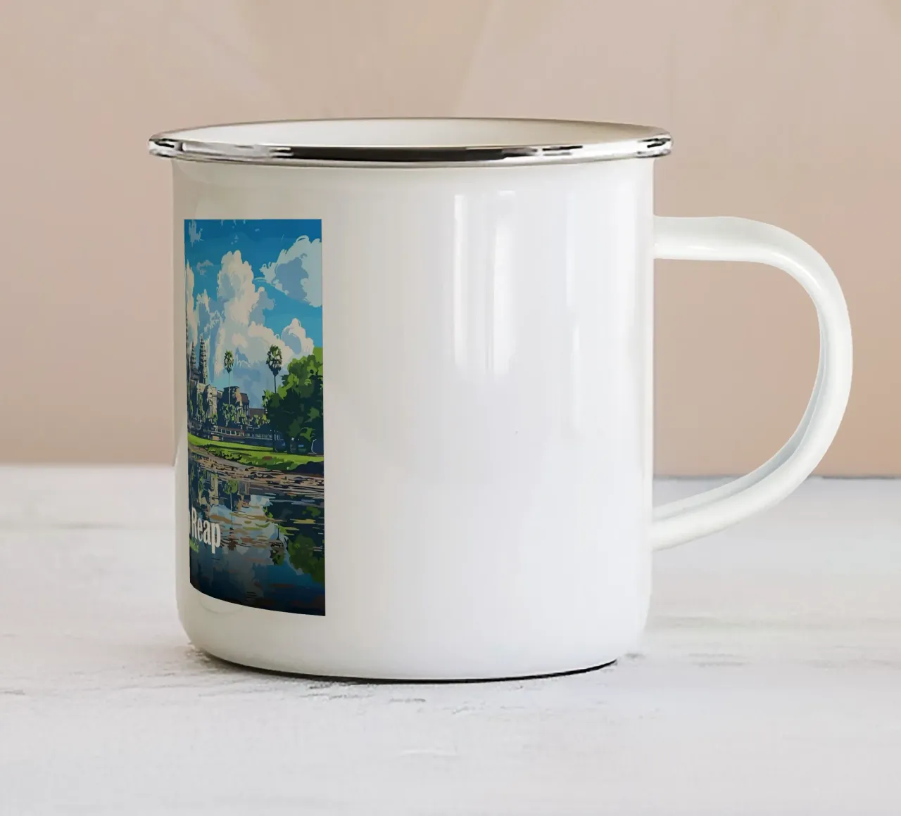 Siem Reap tazza in smalto da Kevin Walters