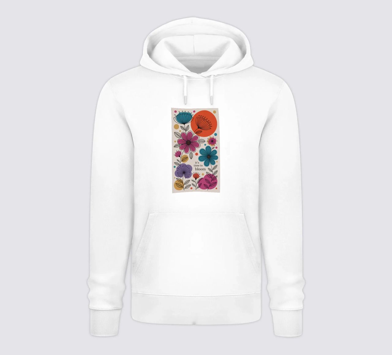 TIME TO BLOOM felpa con cappuccio da 20 Farben