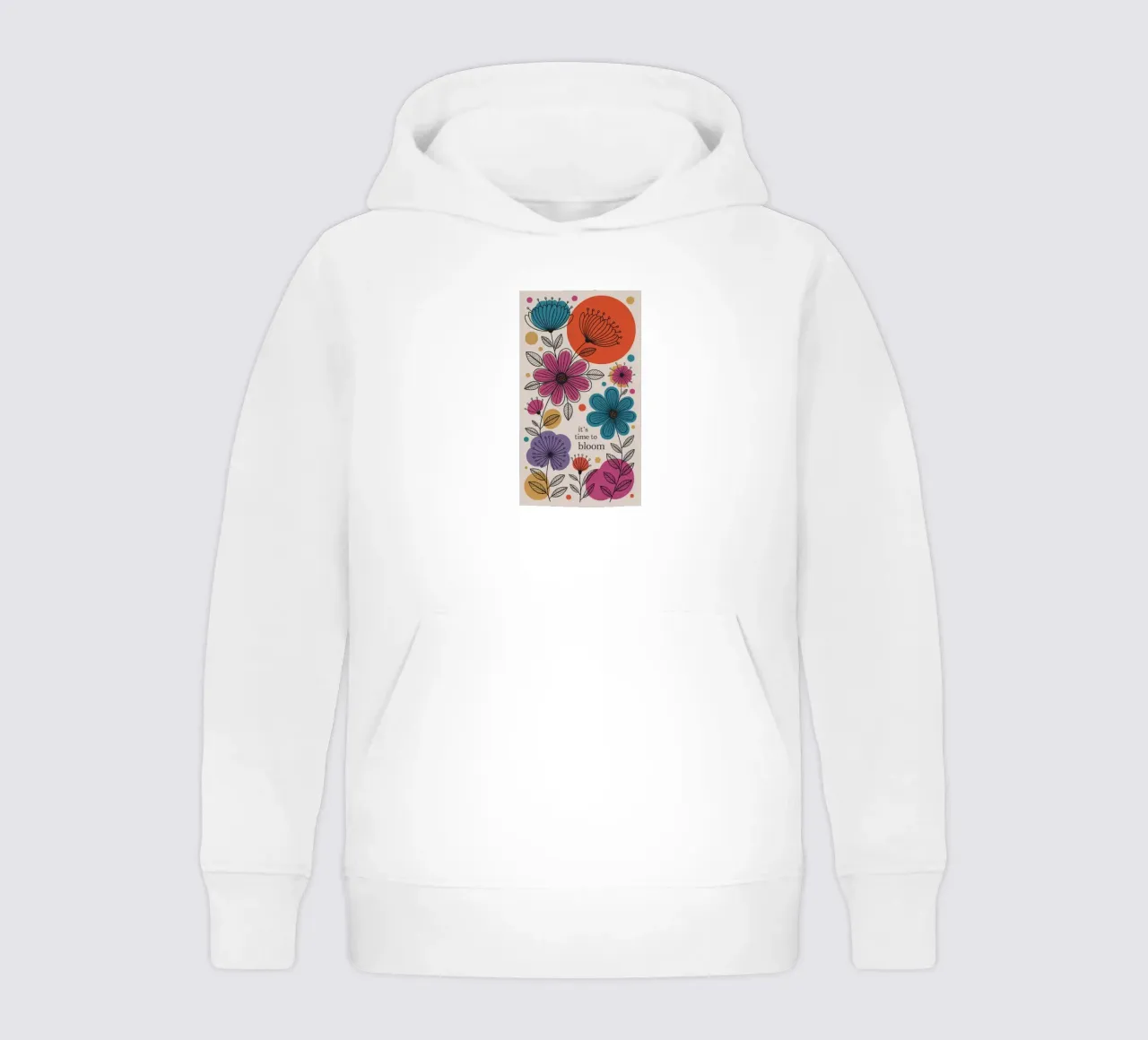 TIME TO BLOOM felpa bambino con cappuccio da 20 Farben