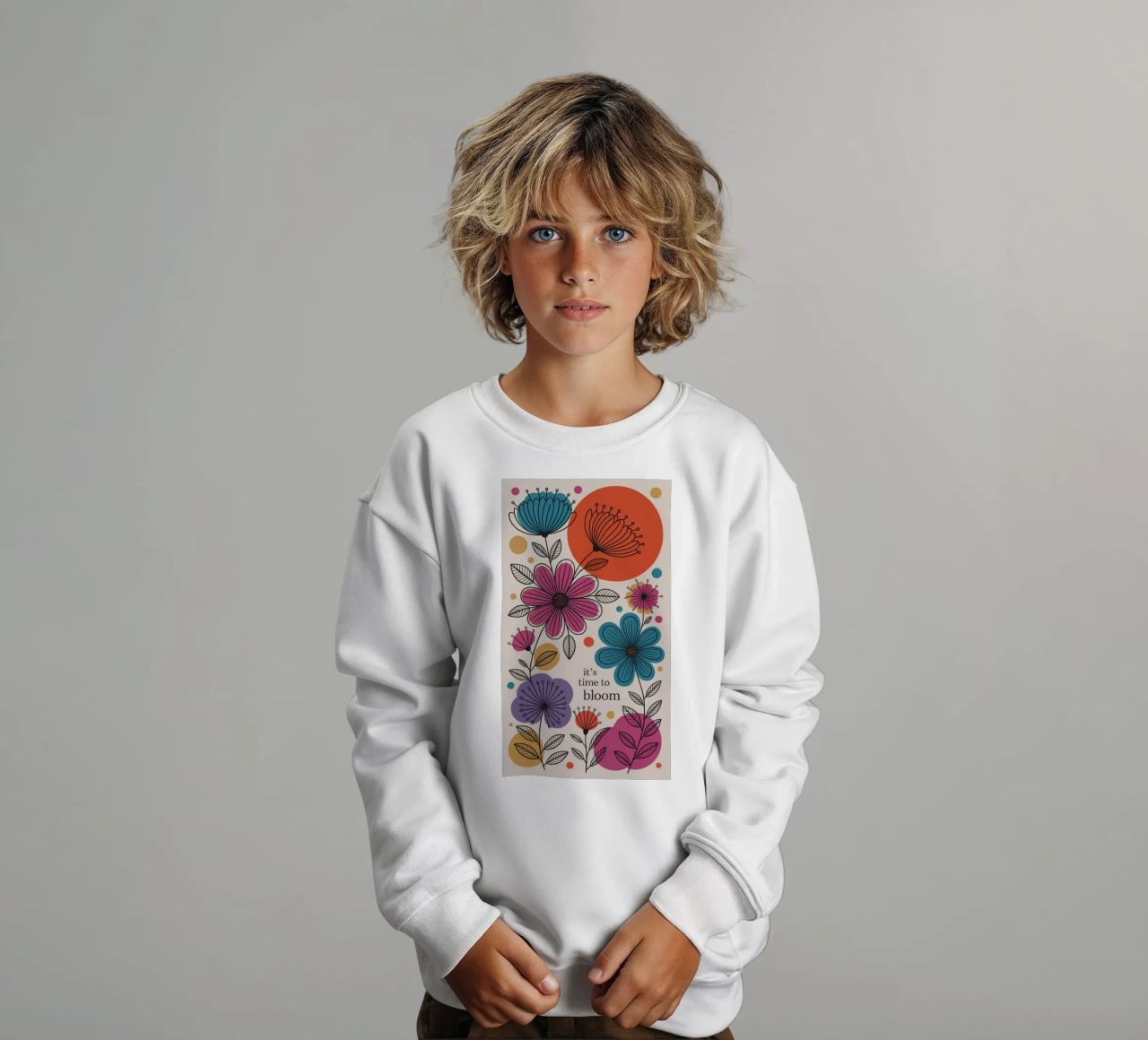 TIME TO BLOOM felpa bambino da 20 Farben