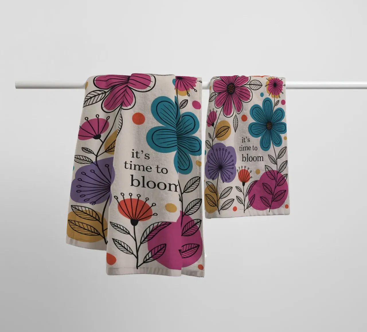 TIME TO BLOOM serviette de bain de 20 Farben