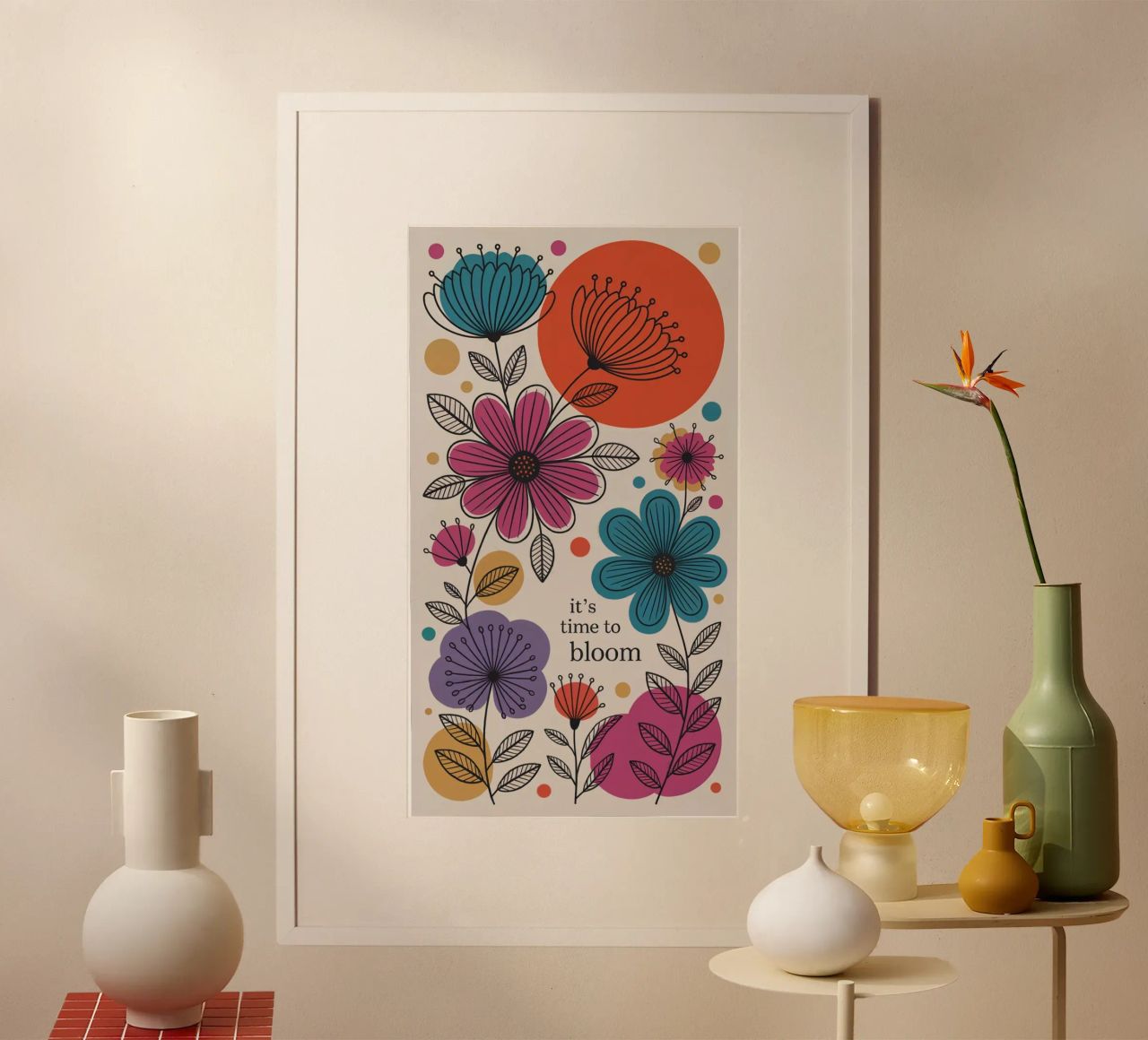 TIME TO BLOOM poster de 20 Farben