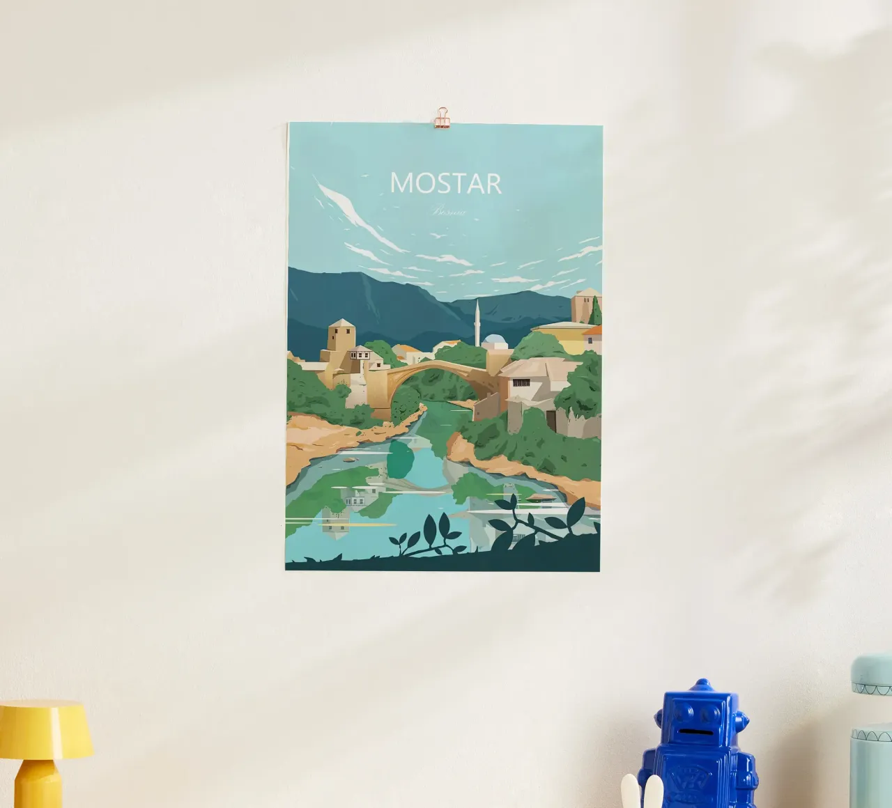 Bosnien, Mostar Kunst Poster von Liliestudio