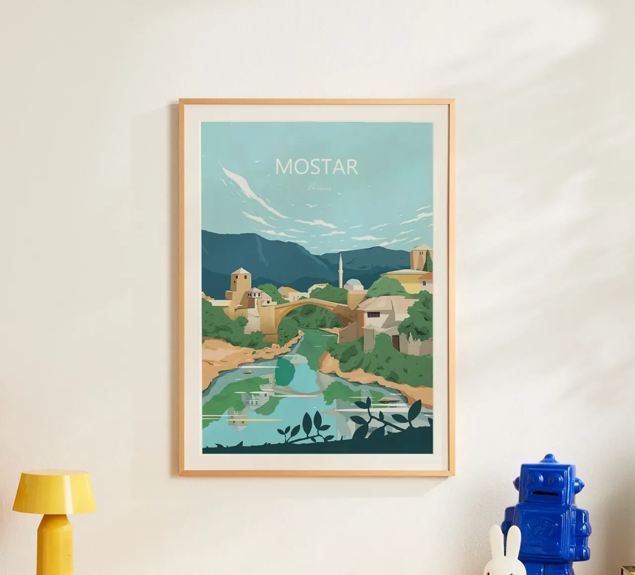 Bosnien, Mostar Kunst Poster von Liliestudio