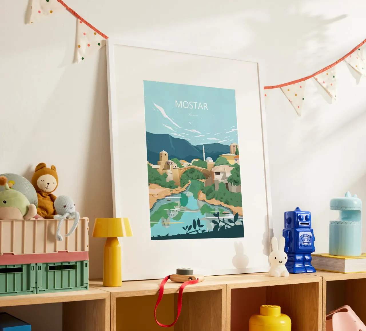 Bosnien, Mostar Kunst Poster von Liliestudio