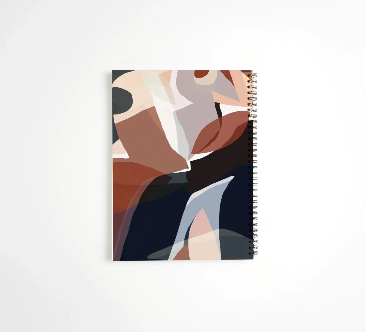 Abstract shapes overlay in harmony spiral notebook by Little Dean