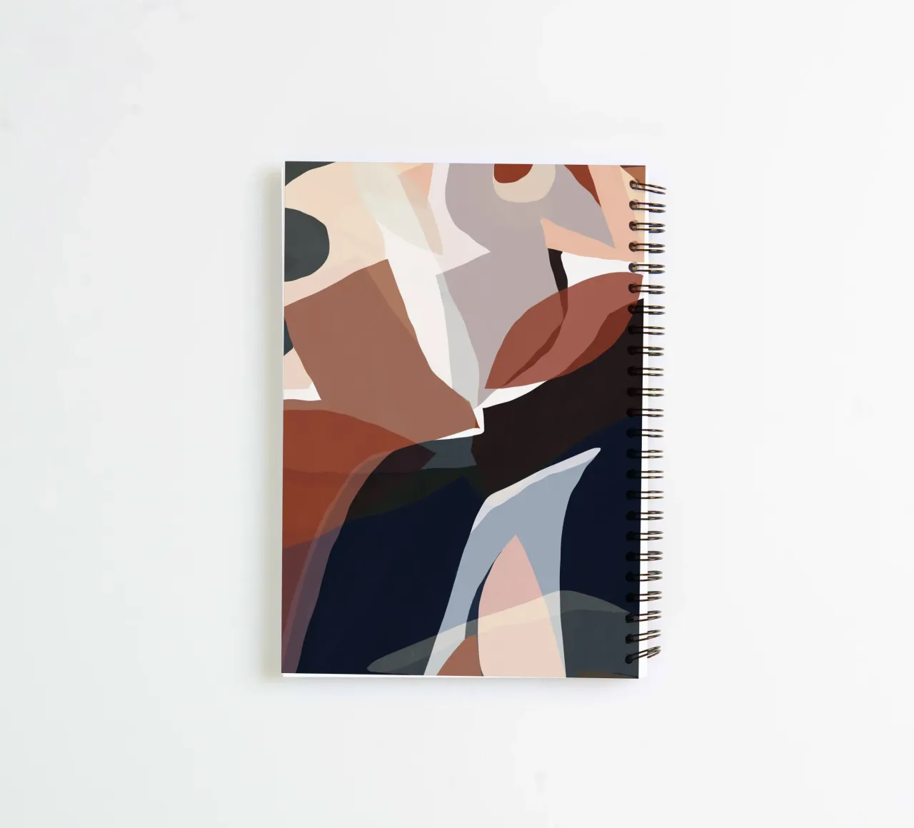 Abstract shapes overlay in harmony spiral notebook by Little Dean