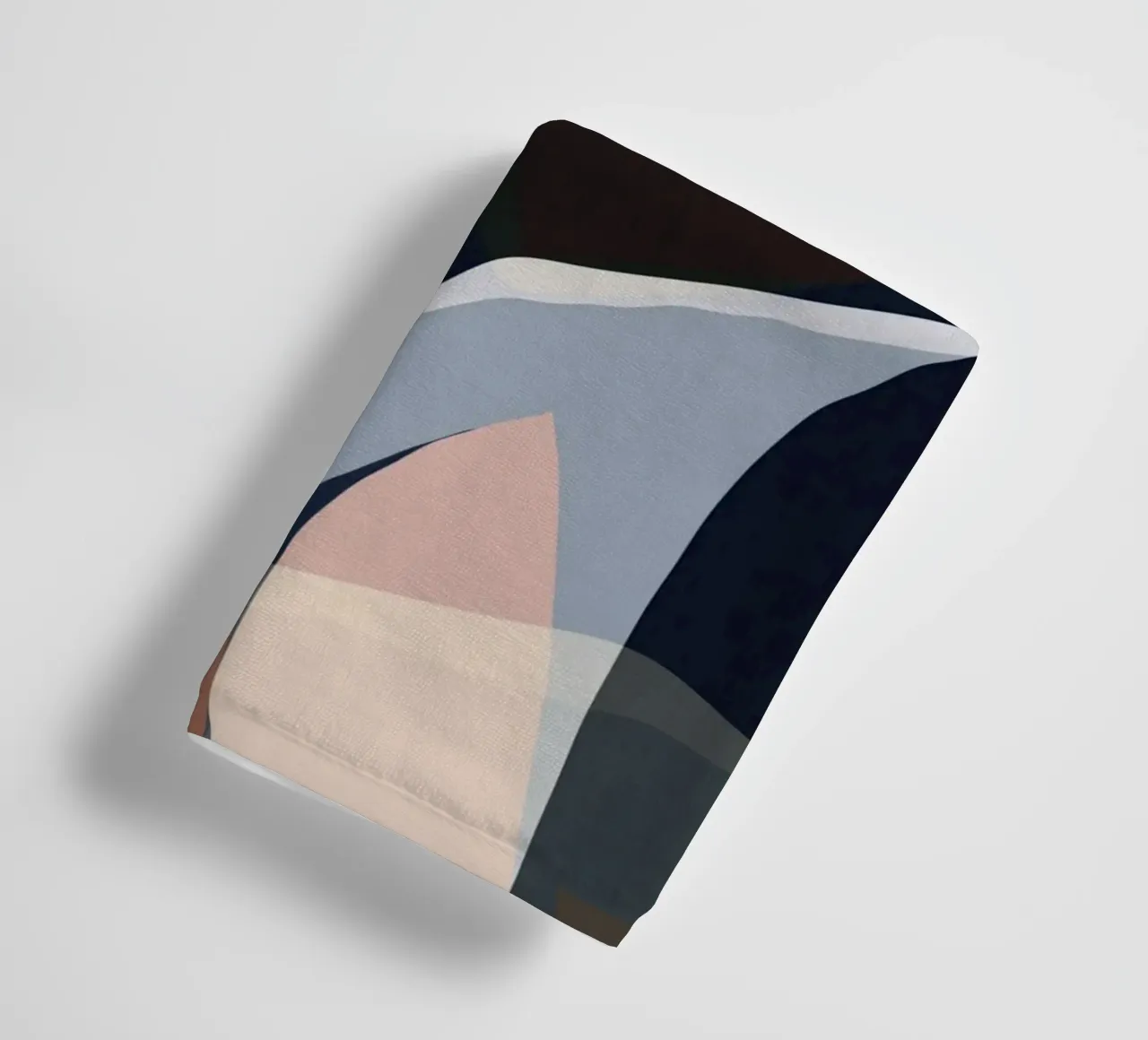 Abstract shapes overlay in harmony towel by Little Dean