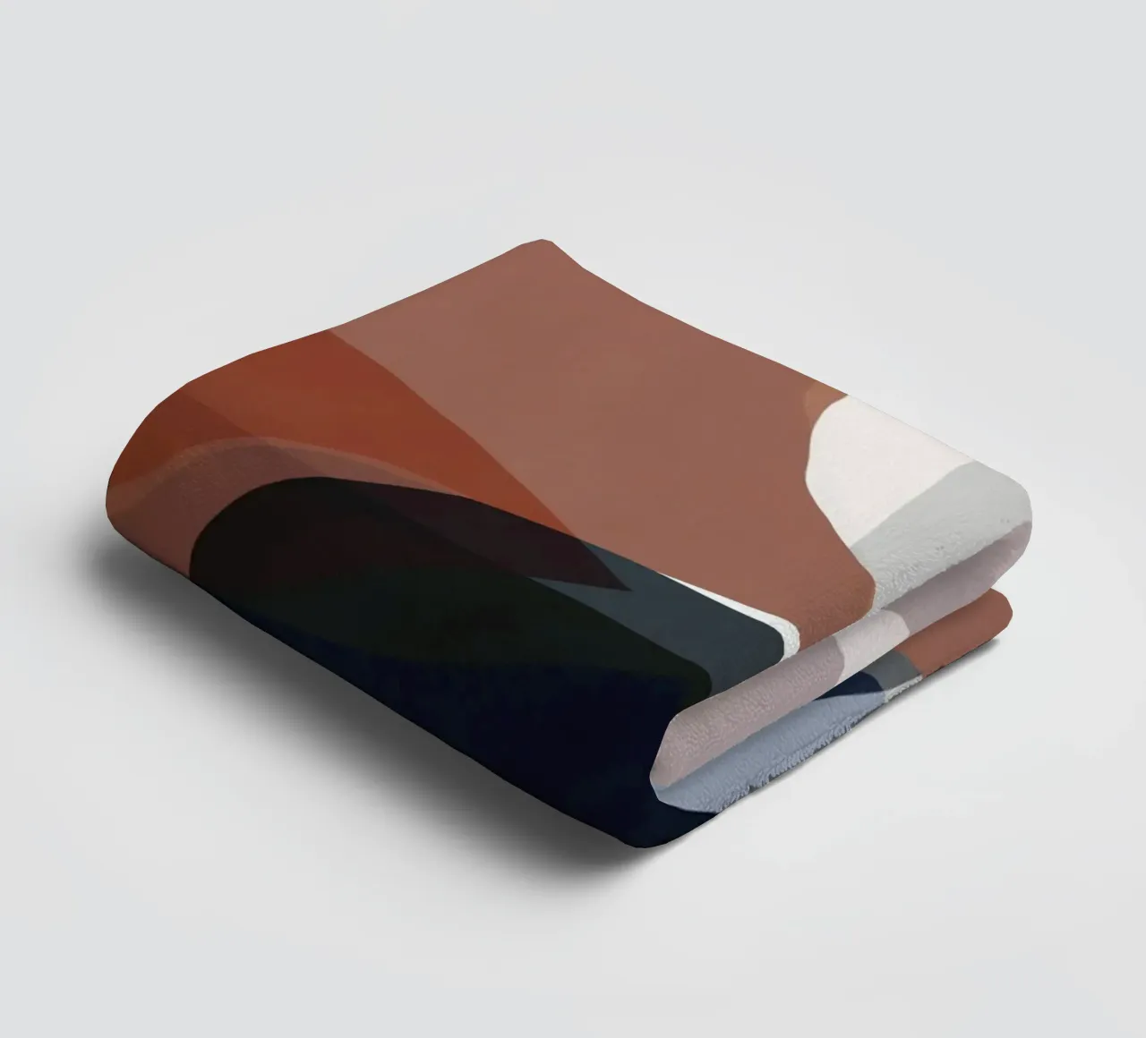 Abstract shapes overlay in harmony towel by Little Dean