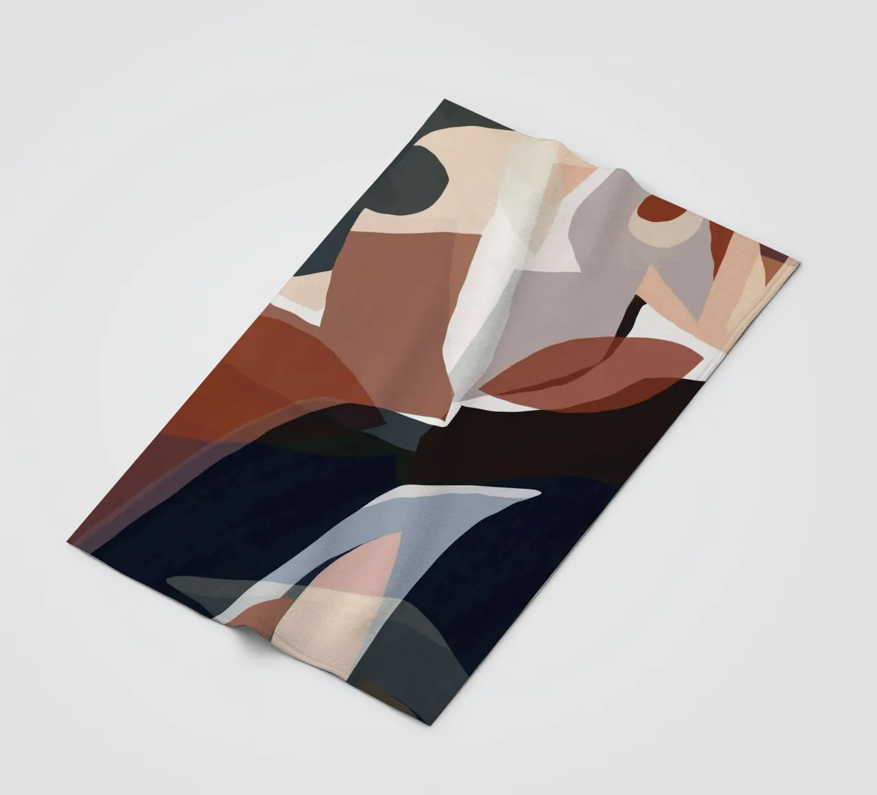 Forme astratte sovrapposte in armonia coperta in pile da Little Dean