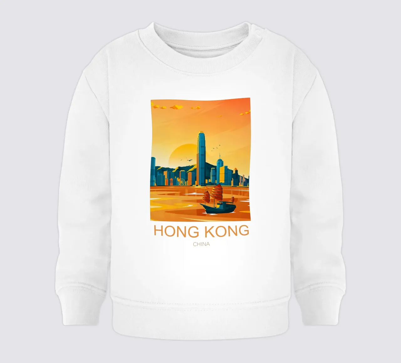 Tarde en Hong Kong sudadera de bebé de Liliestudio