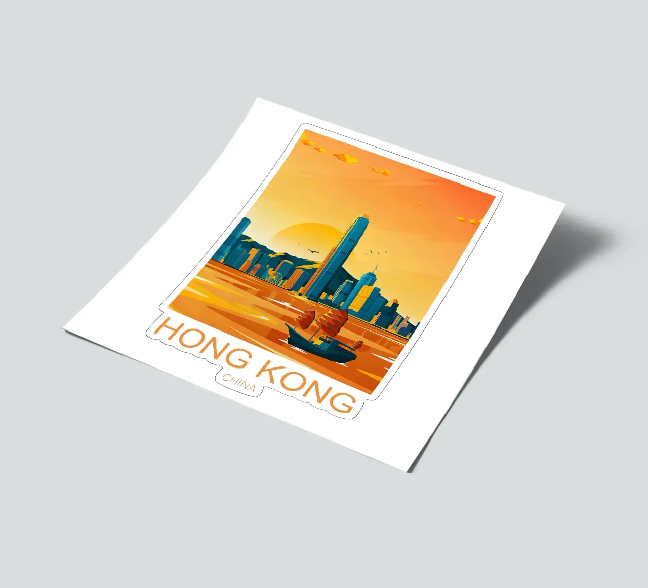 HongKong Evening sticker sheet by Liliestudio