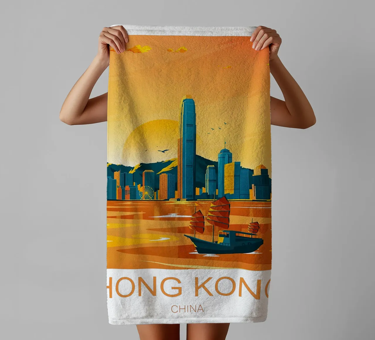 HongKong sera asciugamano da bagno da Liliestudio