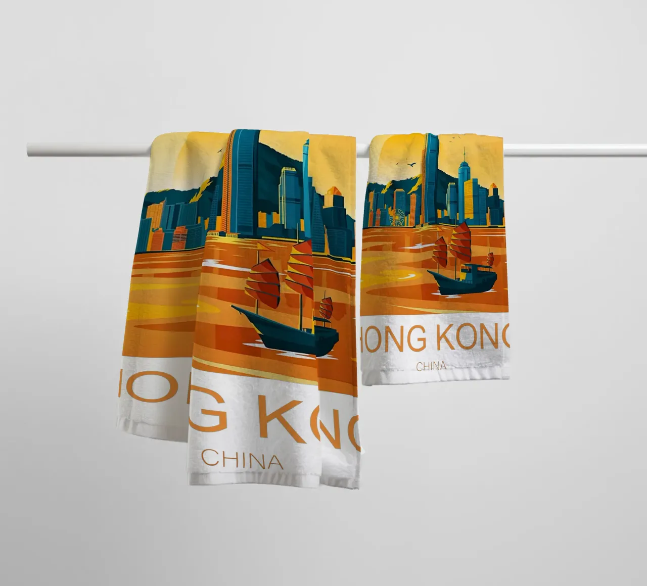HongKong sera asciugamano da bagno da Liliestudio